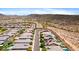 Neighborhood aerial view showcasing single-Gathering homes, desert landscaping and mountain views at 30287 N 115Th Dr, Peoria, AZ 85383