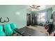 Spacious exercise room with workout equipment, rubber mats, and natural light at 4331 E Redwood Ln, Phoenix, AZ 85048