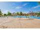 Vibrant community splash pad with colorful equipment for to play and cool off on hot days at 4562 S Park Grove St # 101, Gilbert, AZ 85297