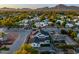 Scenic aerial view of a charming neighborhood with mountain views, showcasing a well-maintained two story home at 4813 E Earll Dr, Phoenix, AZ 85018