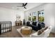 Upstairs living room with exterior views of palm trees at 4813 E Earll Dr, Phoenix, AZ 85018