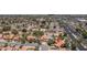 Aerial view of a desert home featuring a sparkling pool and private backyard oasis at 6101 E Beck Ln, Scottsdale, AZ 85254