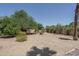Expansive backyard featuring mature trees and desert landscaping offering serene privacy at 6101 E Beck Ln, Scottsdale, AZ 85254