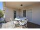 Covered patio featuring furniture and sliding glass doors at 906 Leisure World --, Mesa, AZ 85206