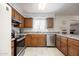 Efficient kitchen with ample counter space, wooden cabinets, and stainless steel dishwasher at 1454 W Capri Ave, Mesa, AZ 85202