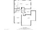 Detailed floor plan showcasing the layout of rooms, dimensions, and total area for the first floor at 1953 E Lafayette Ave, Gilbert, AZ 85298