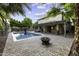 Resort-style backyard with a refreshing pool, pergola, and fire pit, perfect for entertaining at 1953 E Lafayette Ave, Gilbert, AZ 85298