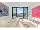 Bright living room with modern furnishings and sliding glass doors to a balcony with city views at 312 E Windsor Ave # 6, Phoenix, AZ 85004