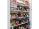 Walk-in pantry stocked with food and essentials offers ample storage space at 40141 W James Ln, Maricopa, AZ 85138