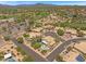 Bird's-eye view capturing the house with a private pool in a community near the golf course at 4402 E Barwick Dr, Cave Creek, AZ 85331