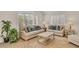 Cozy living room with natural light, comfortable sofas, and elegant window shutters at 4402 E Barwick Dr, Cave Creek, AZ 85331