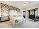 Stunning main bedroom featuring unique wallpaper and a luxurious king-sized bed at 6432 E El Sendero Rd, Carefree, AZ 85377