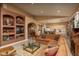 Spacious living room with tile flooring and an open layout at 8698 E Preserve Way, Scottsdale, AZ 85266