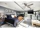 Serene main bedroom featuring stylish decor, a comfortable bed, and a view to the exterior at 914 E Osborn Rd # 404, Phoenix, AZ 85014