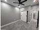 Bedroom featuring a ceiling fan, recessed lights, closet, and a door to the hallway at 10637 N 16Th Ave, Phoenix, AZ 85029
