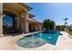 Luxury home featuring a sparkling swimming pool, spa, and large patio area at 1834 E Willow Tree Ct, Gilbert, AZ 85234