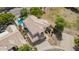 Beautiful aerial view showcasing a single Gathering house with a pool and mature landscaping at 1953 W Lark Dr, Chandler, AZ 85286