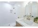 Updated bathroom with modern fixtures, a walk-in shower, and quartz counters at 2337 E Contessa St, Mesa, AZ 85213
