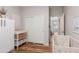 Charming Bedroom with white furniture, a sliding-door closet, and coordinated decor at 2458 W Warren Dr, Anthem, AZ 85086