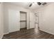 This bedroom has a spacious closet for storage and bright, natural light at 36538 W La Paz St, Maricopa, AZ 85138