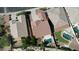 Aerial view of a home with a backyard pool and lush landscaping at 6014 W Oberlin Way, Phoenix, AZ 85083