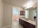 Bathroom with a granite countertop vanity and separate toilet and shower area at 661 W Via De Palmas --, San Tan Valley, AZ 85140