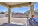 Covered patio space with gravel backyard at 8769 W Washington St, Tolleson, AZ 85353