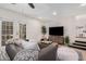 Comfortable living room with plush seating, a TV, and access to the outdoor space through glass doors at 15806 N 45Th Pl, Phoenix, AZ 85032