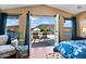 Primary bedroom opens to balcony with beautiful views of the water and mountains at 20657 N 56Th Ave, Glendale, AZ 85308