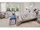 Serene bedroom with a plush bed, soft lighting, and large windows offering natural light and views at 2412 W Gloria Ln, Phoenix, AZ 85085