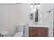 Modern bathroom with sleek wood vanity and contemporary mirror at 3637 E Monterosa St # 8, Phoenix, AZ 85018