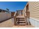 Back porch and entry way to single-Gathering home with access via stairs at 3952 E Baywood Ave, Mesa, AZ 85206