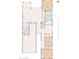 Detailed floor plan showcasing the layout of the home's kitchen, living spaces, bedrooms, and bathrooms at 520 E Ashurst Dr, Phoenix, AZ 85048