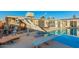 Outdoor space with a private pool, slide and relaxing bench, perfect for Gathering enjoyment and entertaining guests at 6217 W Orange Dr, Glendale, AZ 85301