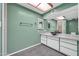 Stylish bathroom with a modern vanity, a vessel sink, and a skylight at 6217 W Orange Dr, Glendale, AZ 85301