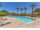 Resort-style community pool with ample lounge seating, palm trees, and well-maintained landscaping at 905 S Osborn Ln, Gilbert, AZ 85296