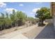 Desert landscaping in this charming backyard with low-maintenance gravel and mature trees at 19102 N 91St St, Scottsdale, AZ 85255