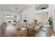 Bright and airy dining and living room with fireplace and lots of natural light at 19102 N 91St St, Scottsdale, AZ 85255