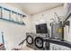 Functional laundry room with a modern washer and dryer set at 325 E Harmony Ave, Mesa, AZ 85210