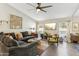 Open living room with hardwood floors, modern decor, and plenty of natural light at 3505 S Westfall Ave, Tempe, AZ 85282