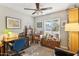Comfortable home office with functional desk, and lots of natural light at 3505 S Westfall Ave, Tempe, AZ 85282