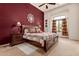 Serene main bedroom featuring warm colors, carpet flooring, and natural light, creating a relaxing atmosphere at 8304 E Inca St, Mesa, AZ 85207