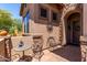 Comfortable patio with a seating area, perfect for relaxing and entertaining guests outdoors at 8304 E Inca St, Mesa, AZ 85207