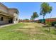 Spacious backyard with grassy area and mature trees, ideal for outdoor activities at 997 E White Wing Dr, Casa Grande, AZ 85122
