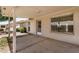 Cozy back porch, perfect for relaxing, with a view of the backyard at 11033 E Keats Ave, Mesa, AZ 85209
