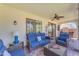 Inviting covered patio with comfortable seating and stylish decor, perfect for outdoor relaxation and entertaining at 14200 W Village Pkwy # 2128, Litchfield Park, AZ 85340