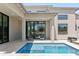 Modern backyard pool and patio area with desert landscaping and covered seating at 28349 N 113Th St, Scottsdale, AZ 85262