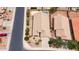 Aerial view of a home featuring a backyard with pool and well-manicured desert landscaping at 42076 W Colby Dr, Maricopa, AZ 85138