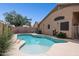 Refreshing private pool with well-kept landscaping, perfect for outdoor relaxation and entertaining at 42076 W Colby Dr, Maricopa, AZ 85138