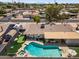 Aerial view of a home featuring a backyard with a pool, a putting green and plenty of space to relax at 818 N Terrace St, Mesa, AZ 85203